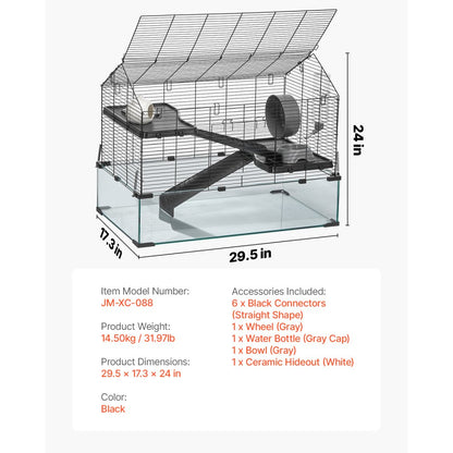 JM-XC-088 - Spacious 360° Hamster Cage with Excellent Ventilation