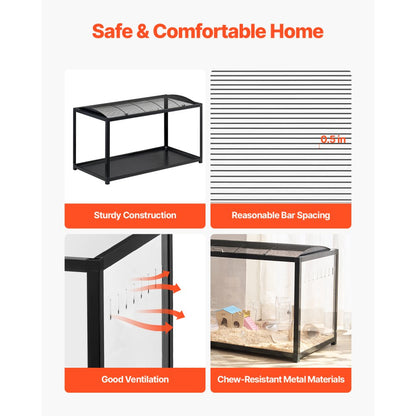 JM-XC-086 - Durable 360° Hamster Cage for 5-6 Small Animals