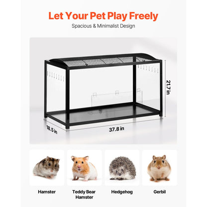 JM-XC-086 - Durable 360° Hamster Cage for 5-6 Small Animals