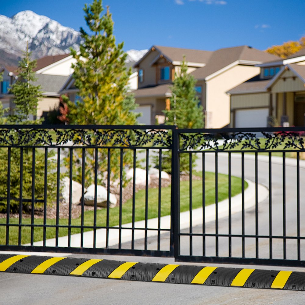 RS1830A-2 - Durable 72in Rubber Speed Bump for High Traffic Areas