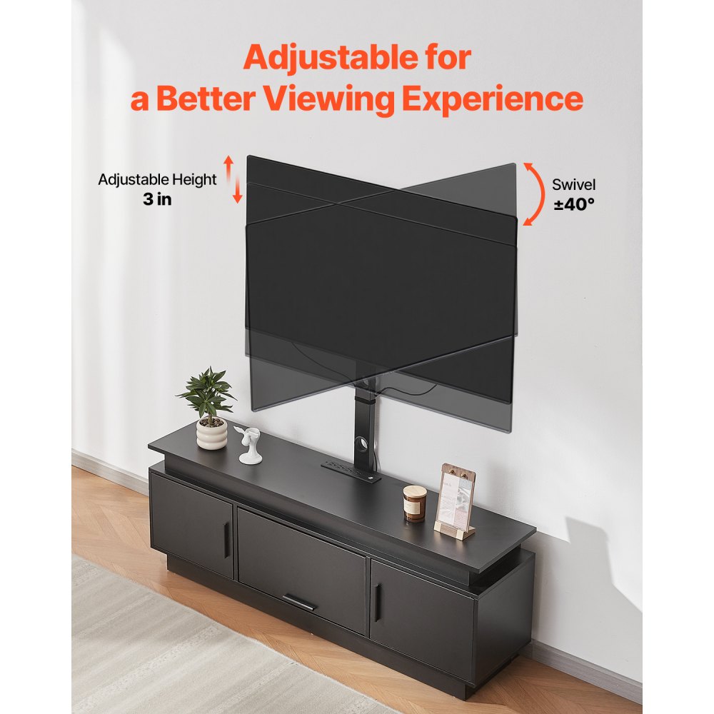 C240412S-01 - 60" TV Stand with Mount, Storage & Smart Lighting