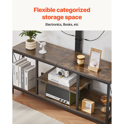 C240414S-01 - 45" Floor TV Stand with Mount & LED Lighting for 32-75" TVs