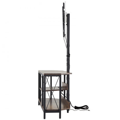 C240414S-01 - 45" Floor TV Stand with Mount & LED Lighting for 32-75" TVs