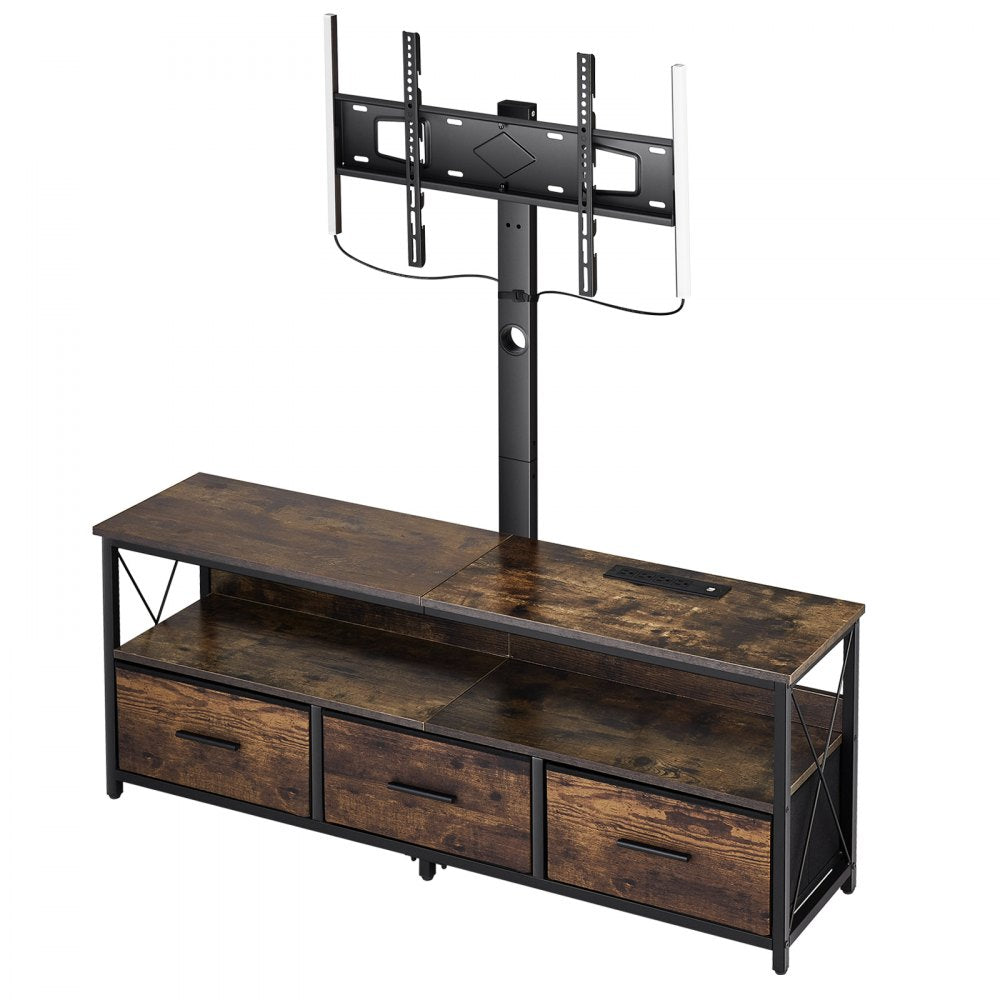 C240413S-01 - 52" TV Stand with Mount for 32-75" TVs, LED Lights