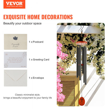W22030 - 41-Inch Deep Tone Aluminum Wind Chimes for Outdoors
