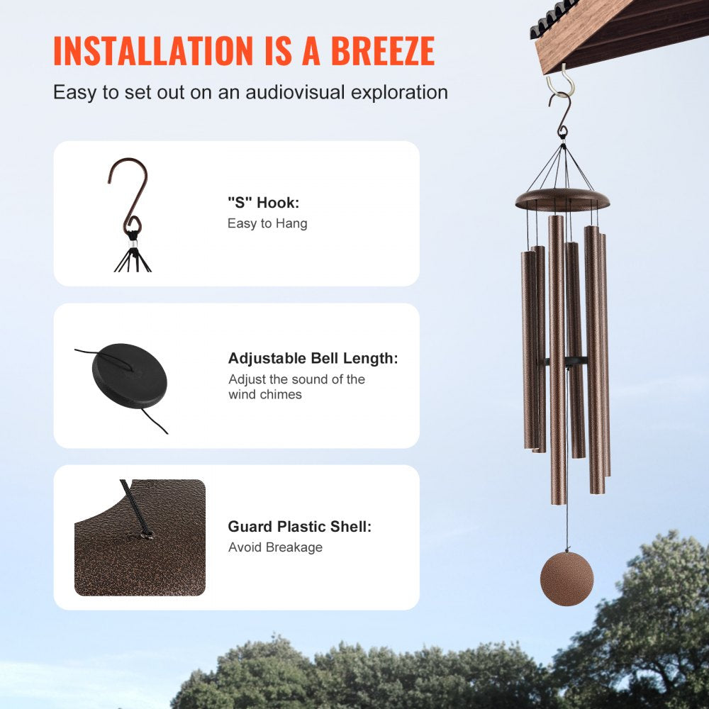 M22087 - 50" Durable Aluminum Wind Chimes for Garden & Home Decor