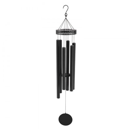 M22091 - 58" Black Aluminum Deep Tone Wind Chimes for Home & Garden