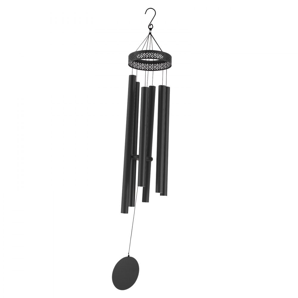 M22091 - 58" Black Aluminum Deep Tone Wind Chimes for Home & Garden