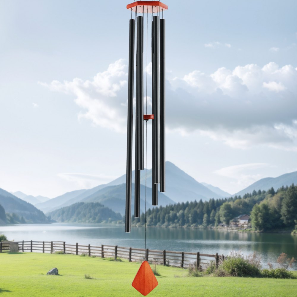 W22081 - 60-Inch Deep Tone Aluminum Wind Chimes for Outdoor Decor