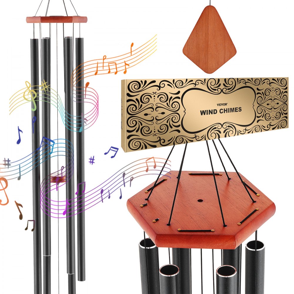 W22081 - 60-Inch Deep Tone Aluminum Wind Chimes for Outdoor Decor