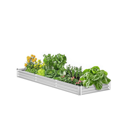 GM66010-360X120X27CM - Durable 12x4 ft Metal Raised Garden Bed for Deep Plants