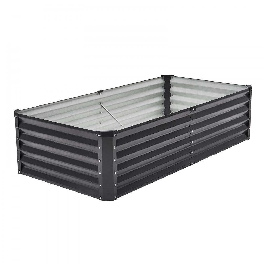 GM66010-180X90X44 - Durable 6x3ft Metal Raised Planter Bed for Deep-Rooted Plants