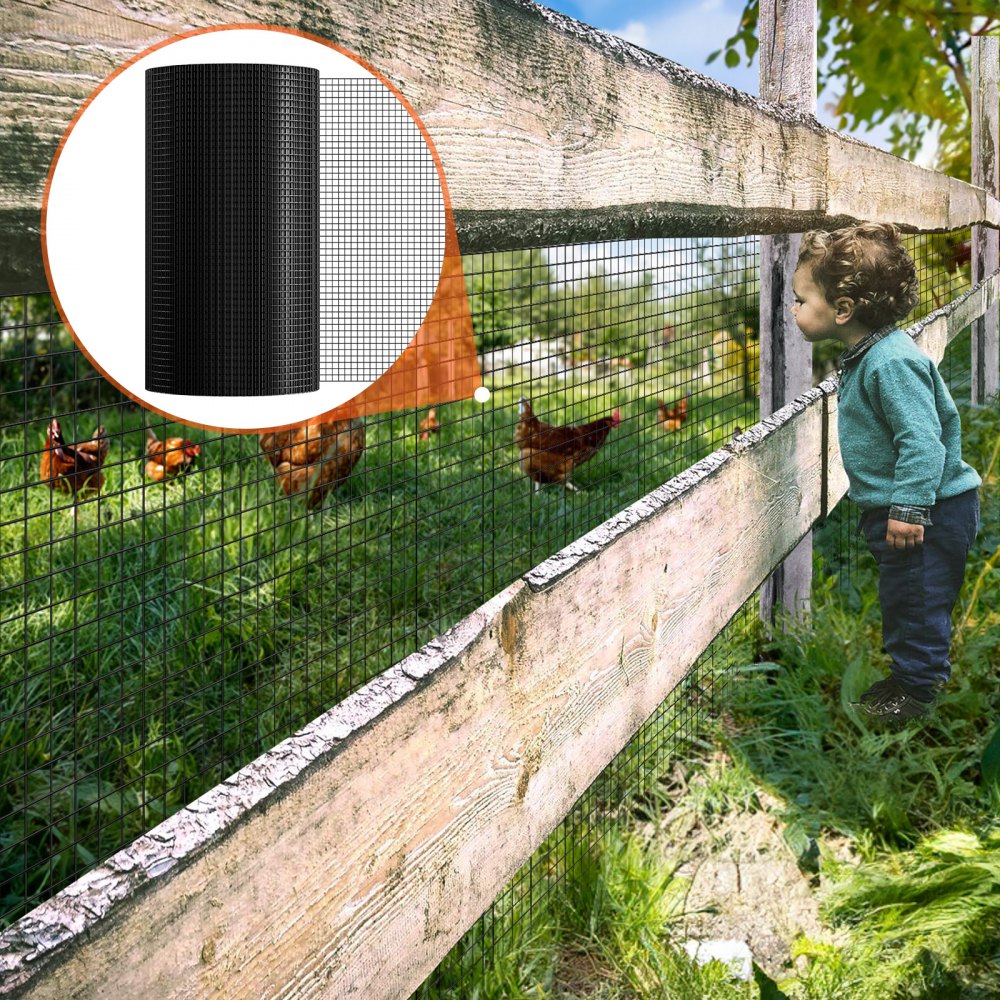 SS19121224100 - 24'' Galvanized Wire Mesh Roll for Fencing & Garden Protection