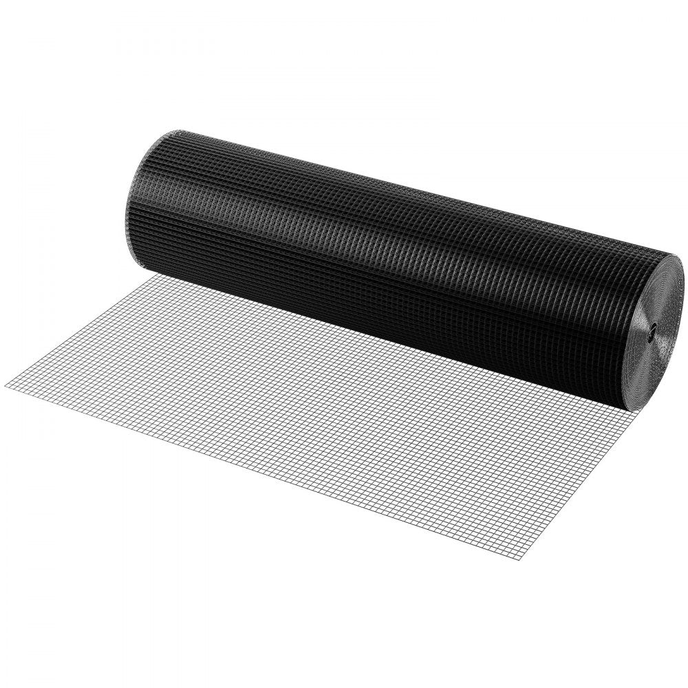 SS19121248100 - 48'' Galvanized Wire Mesh Roll with Black Vinyl Coating