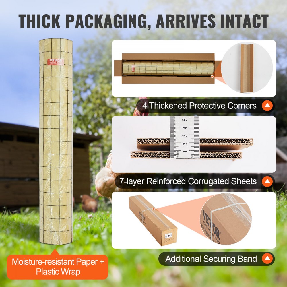 SS16234850 - 48'' Galvanized Wire Mesh for Fencing & Garden Protection