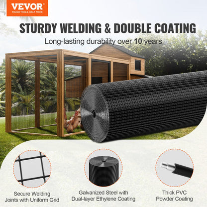 SS1912124850 - 48" Vinyl-Coated Galvanized Wire Mesh for Chicken Coops or Gardens