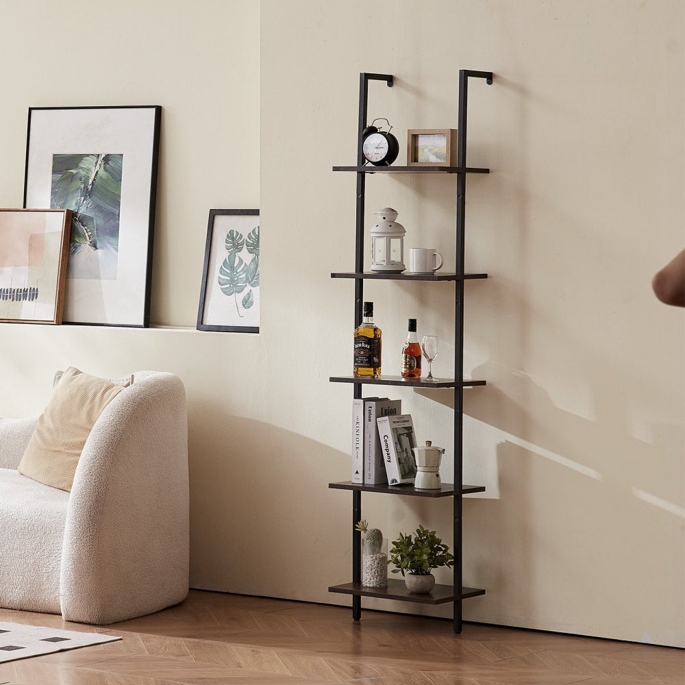 C240256S-01 - 5-Tier Metal Pipe Shelving Unit, 15.75x11.81in, 50lbs Capacity