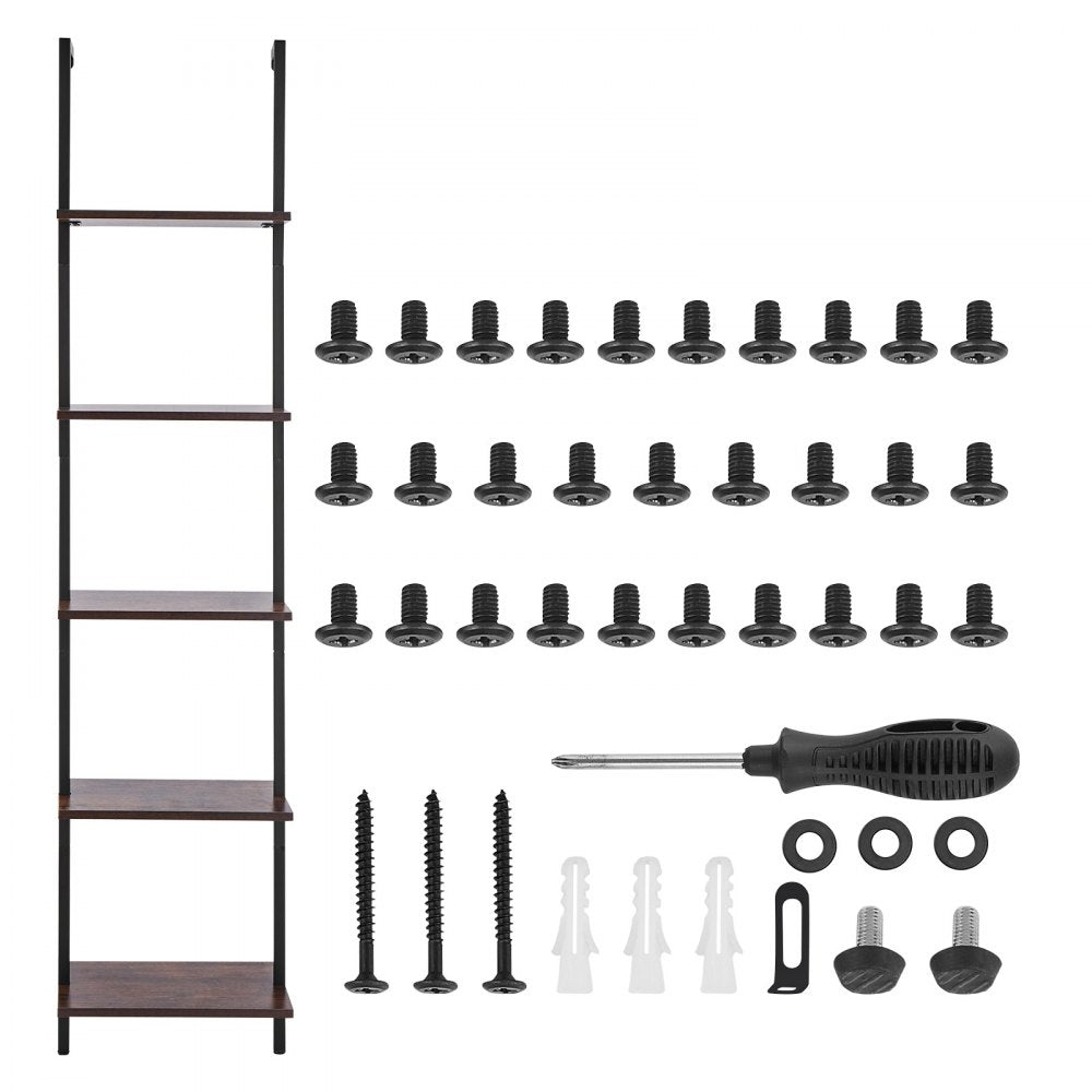 C240256S-01 - 5-Tier Metal Pipe Shelving Unit, 15.75x11.81in, 50lbs Capacity