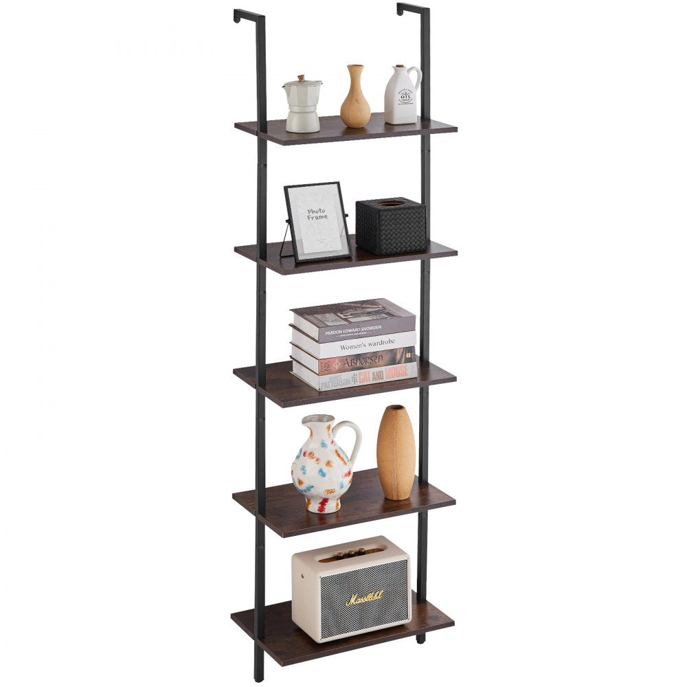 C240257S-01 - 5-Tier Wall-Mounted Metal Shelving Unit for Space Saving