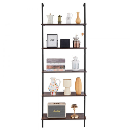 C240258S-01 - 5-Tier Wall-Mount Metal Shelf, 24x11.8in, Durable Steel