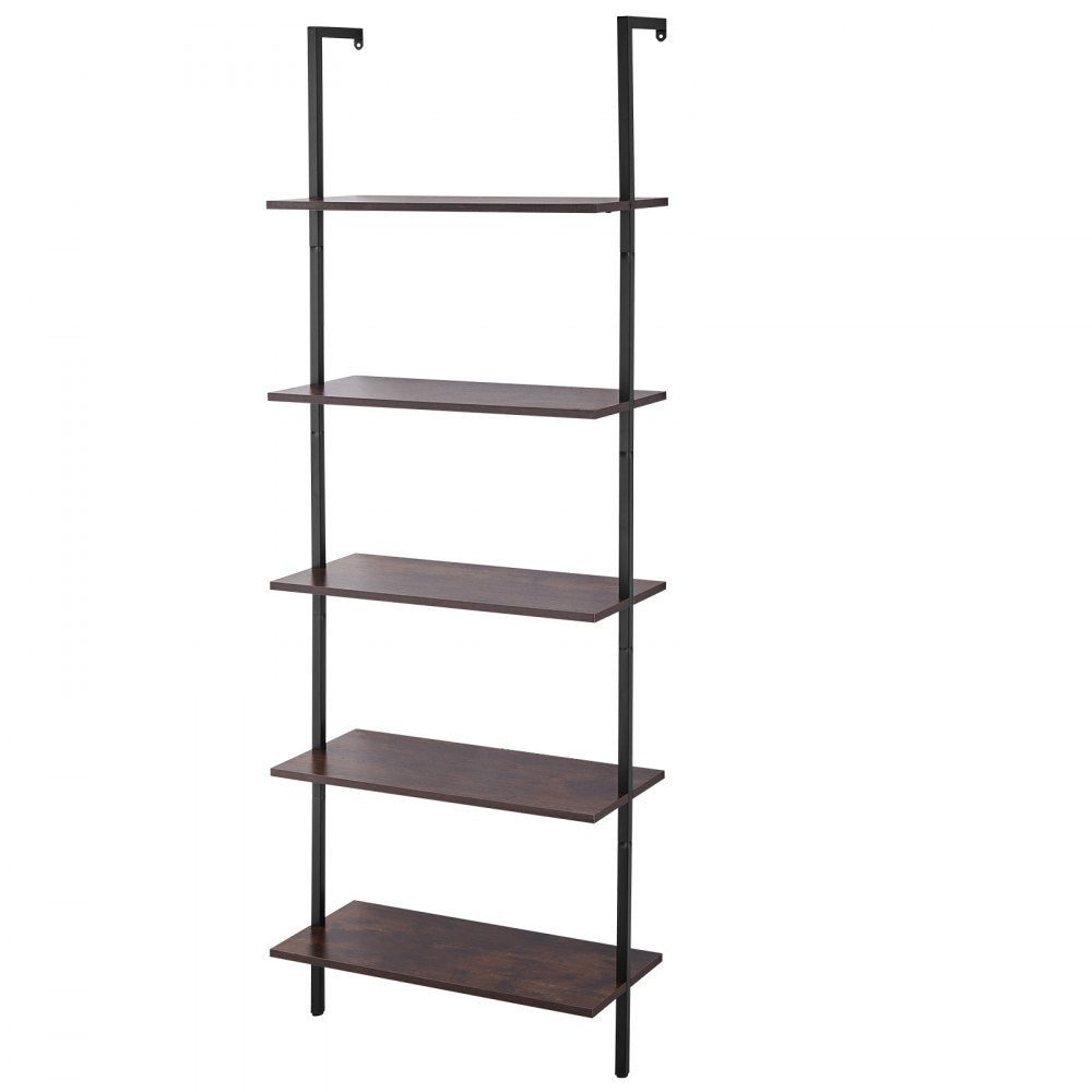 C240258S-01 - 5-Tier Wall-Mount Metal Shelf, 24x11.8in, Durable Steel