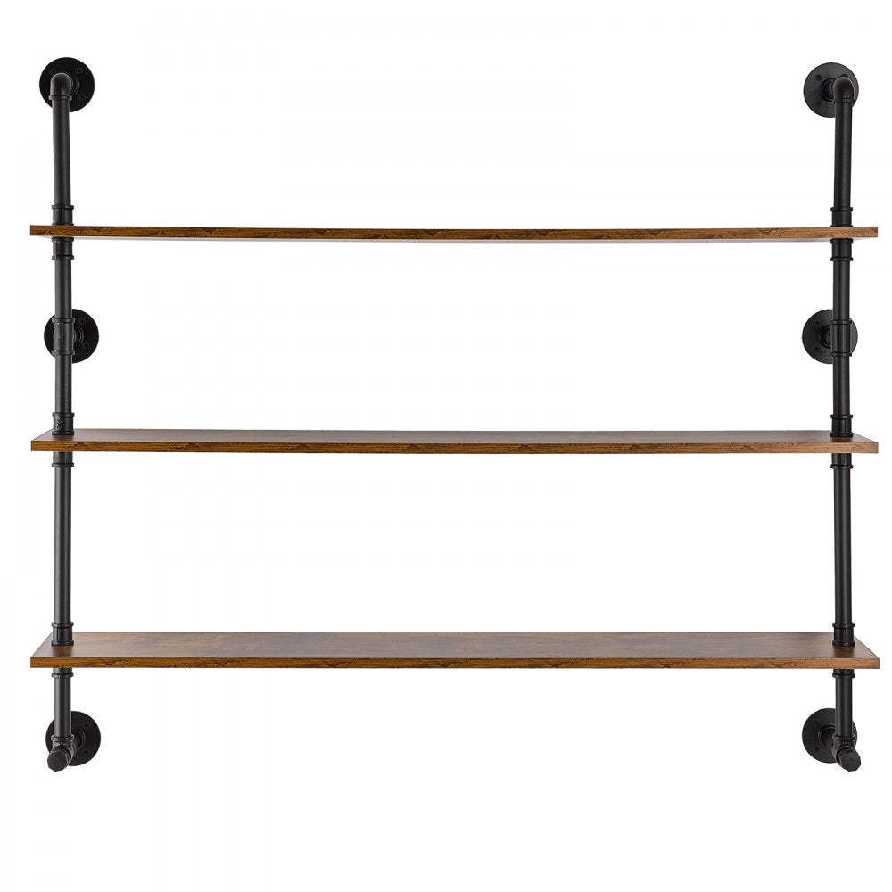 WPSR-XM012 - 48" Wall-Mounted Industrial Pipe Shelf with Extra Storage Rods