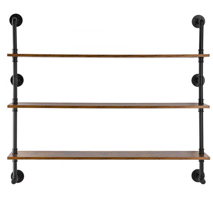 WPSR-XM012 - 48" Wall-Mounted Industrial Pipe Shelf with Extra Storage Rods