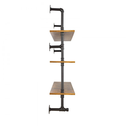 WPSR-XM012 - 48" Wall-Mounted Industrial Pipe Shelf with Extra Storage Rods