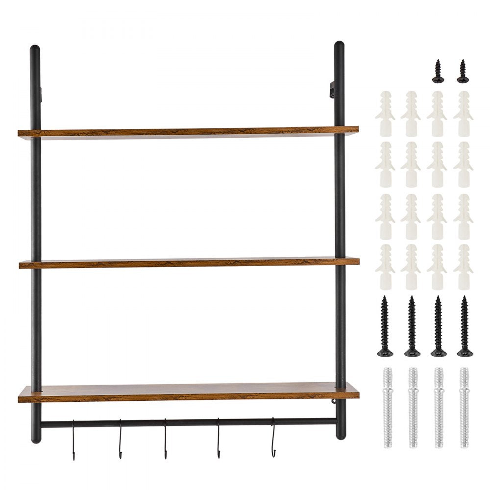 WPSR-XM010 - Durable 3-Tier Metal Pipe Shelf 32x9.84in for Easy Organization