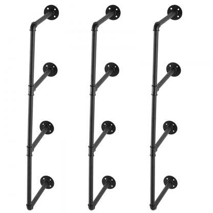 WPSR-XM015 - Versatile 4-Tier Wall-Mounted Metal Shelf, 44in x 11.8in