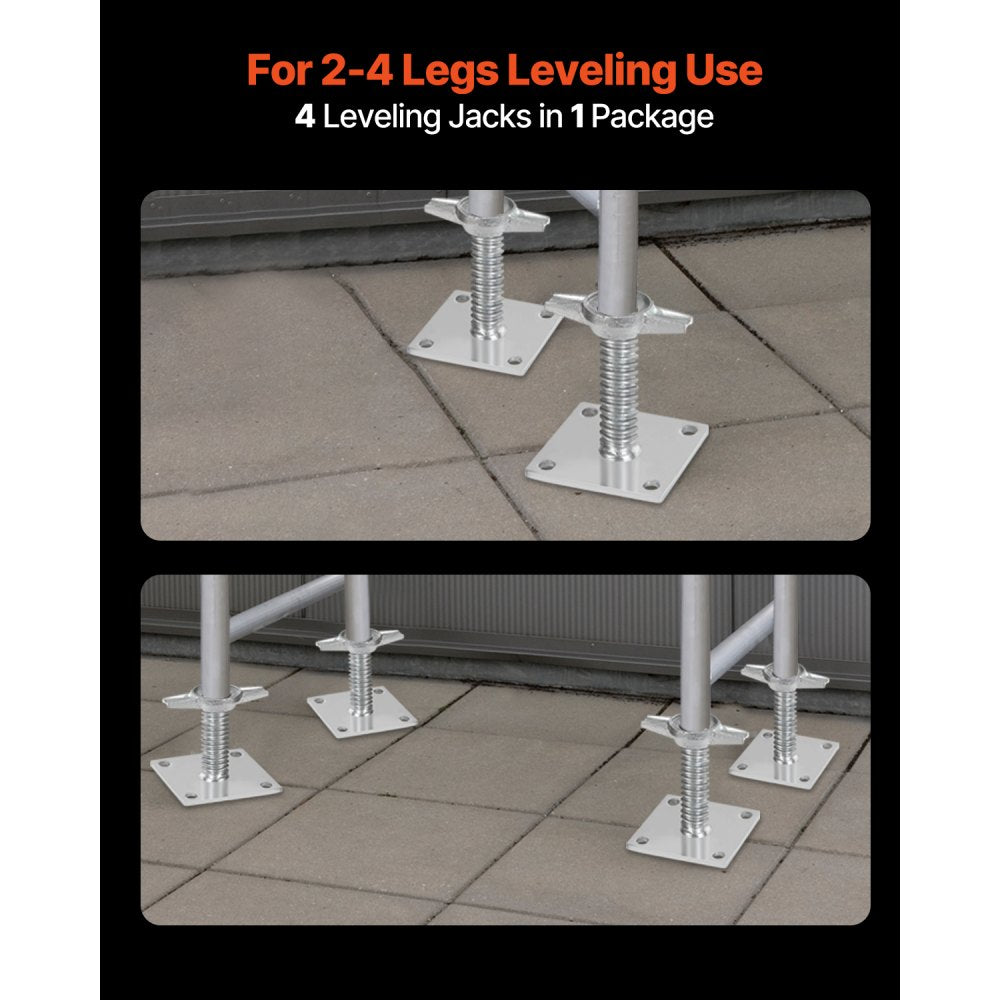 XSJ-2024-F00045 - 18.2" Adjustable Leveling Jacks for Scaffolding Safety