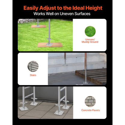 XSJ-2024-F00045 - 18.2" Adjustable Leveling Jacks for Scaffolding Safety