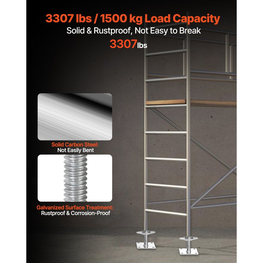 XSJ-2024-F00045 - 18.2" Adjustable Leveling Jacks for Scaffolding Safety