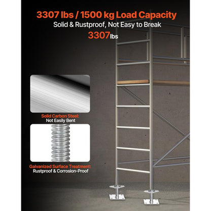 XSJ-2024-F00045 - 18.2" Adjustable Leveling Jacks for Scaffolding Safety