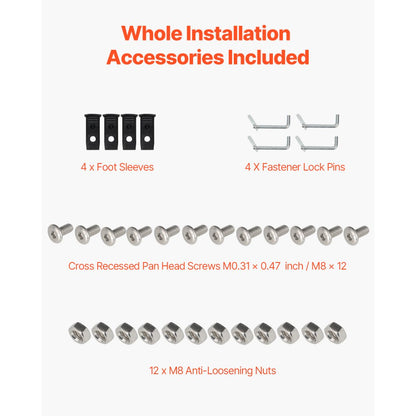 XSJ-2024-F00046 - 6ft Heavy-Duty Scaffolding Safety Guard Rail System