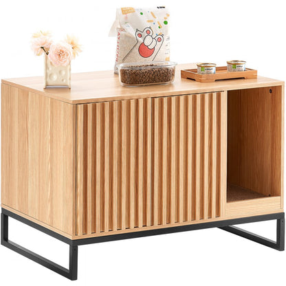 CWM001 - 31.5"L Stylish Cat Litter Box Cabinet with Scratching Board