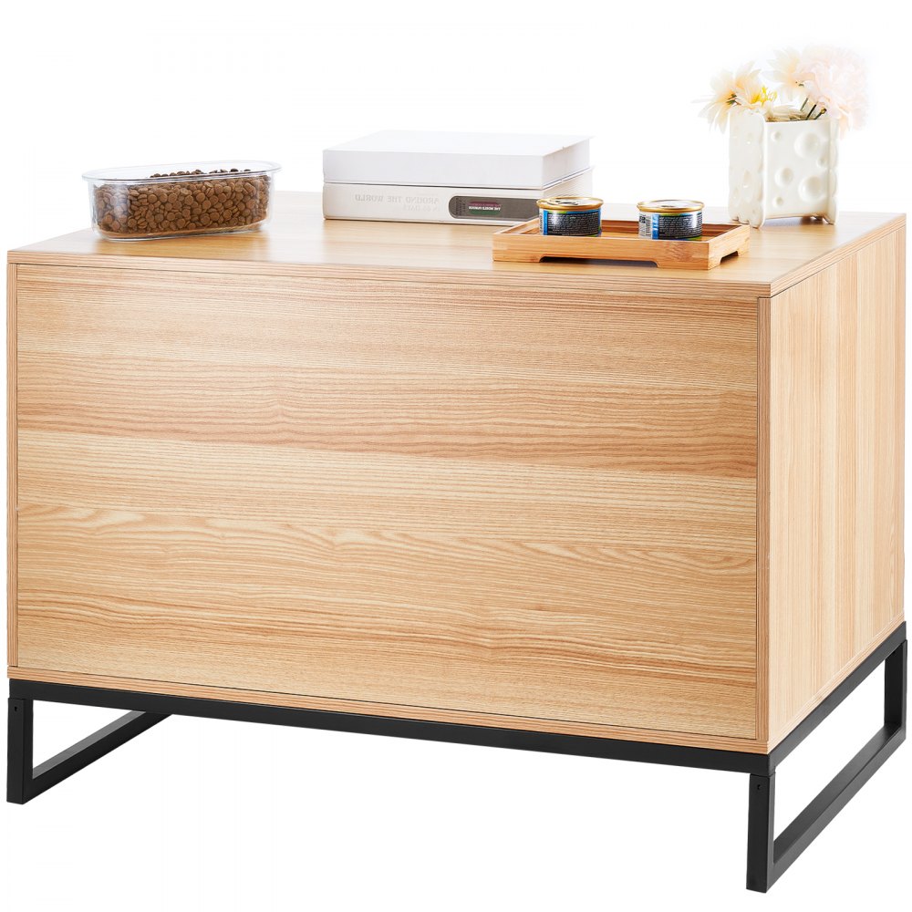 CWM001 - 31.5"L Stylish Cat Litter Box Cabinet with Scratching Board