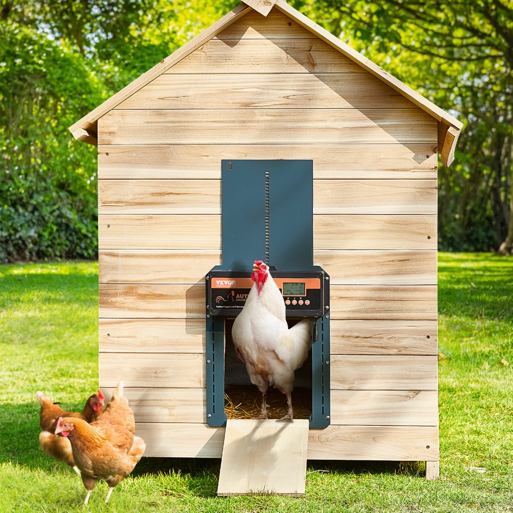 JUMCC06B - VEVOR Automatic Chicken Coop Door with Timer & Light Control