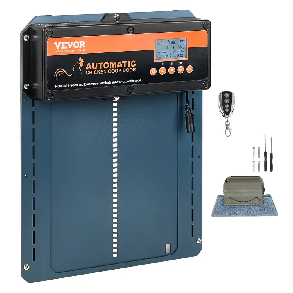 JUMCC06B - VEVOR Automatic Chicken Coop Door with Timer & Light Control