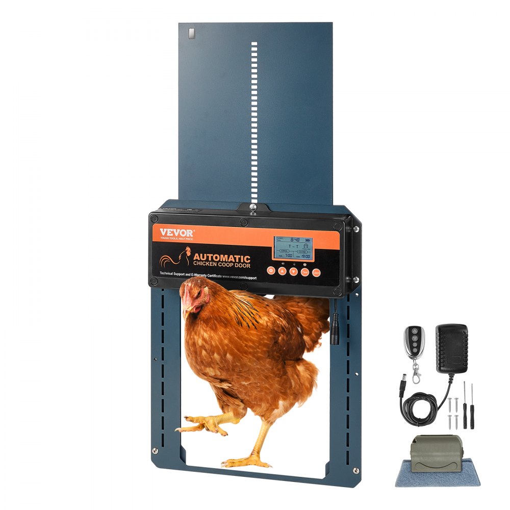 JUMCC06B - VEVOR Automatic Chicken Coop Door with Timer & Light Control