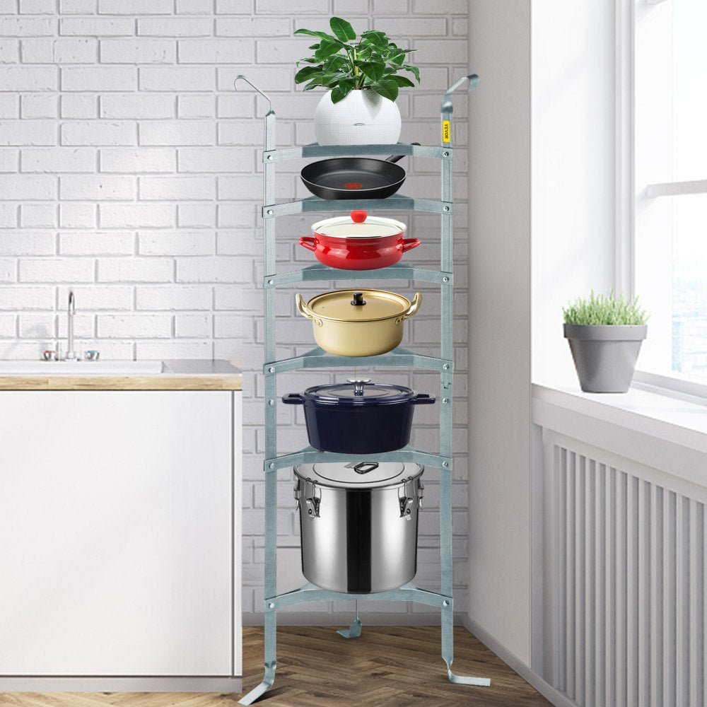 VV-CJJ-6SN - Sturdy 6-Tier Carbon Steel Kitchen Cookware Organizer