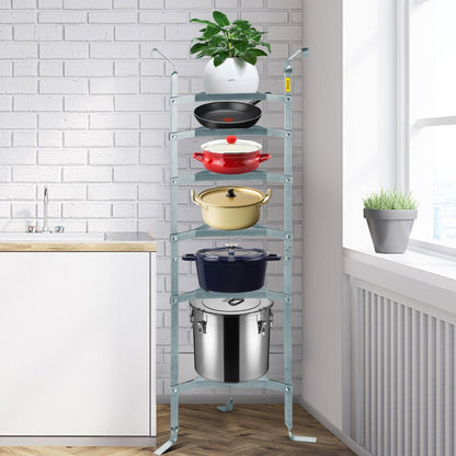VV-CJJ-6SN - Sturdy 6-Tier Carbon Steel Kitchen Cookware Organizer