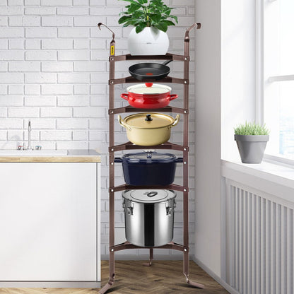 VV-CJJ-6OB - 61.2" Carbon Steel 6-Tier Pot Rack for Kitchen Organization