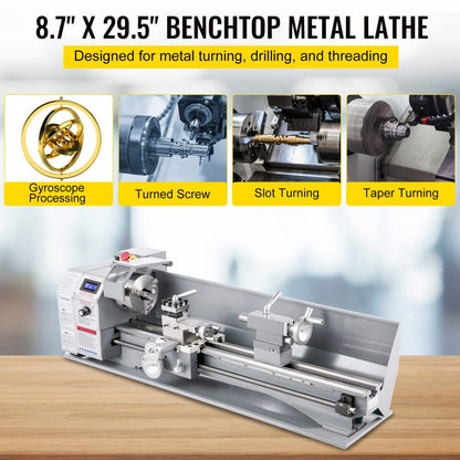 010491119593 - 8.7"x29.5" VEVOR Metal Lathe with 1100W Motor