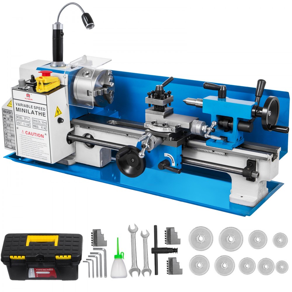 010323330660 - Precision 7x14 Mini Metal Lathe with 550W Motor