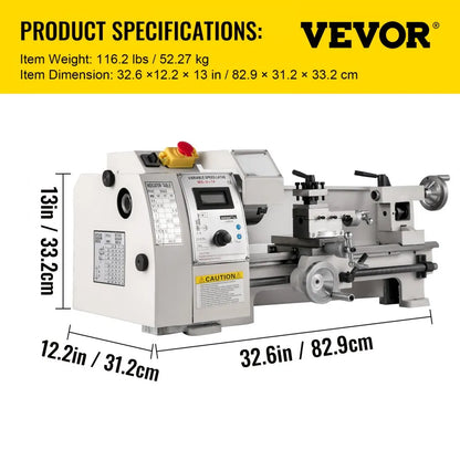 010276902500 - 210mm Mini Metal Lathe for Precision Machining