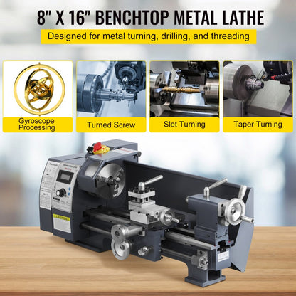 010254965537 - 8" x 16" Precision Mini Lathe with 1100W Motor