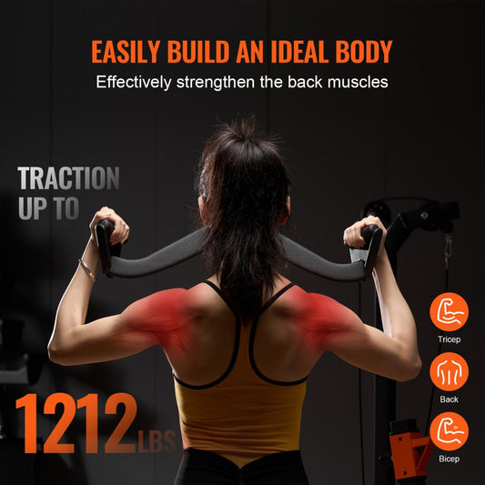 TSJC-1,2,3,5# - Durable Rubber Lat Pulldown Bar for Home Gym Workouts