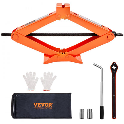 SJ25 - 2.5 Ton Scissor Car Jack, Compact 18.7" for Quick Tire Changes