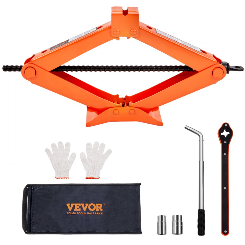 SJ25 - 2.5 Ton Scissor Car Jack, Compact 18.7" for Quick Tire Changes